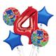 PJ Masks 4th Birthday Balloon Bouquet 5pc